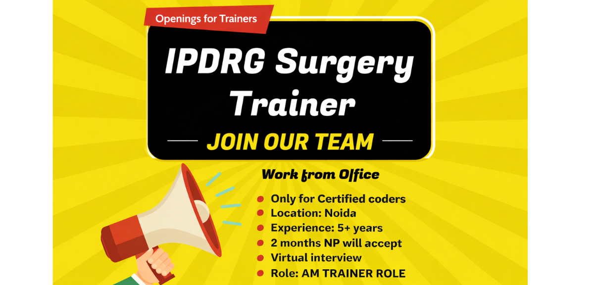 IPDRG Surgery Trainer Job in Noida