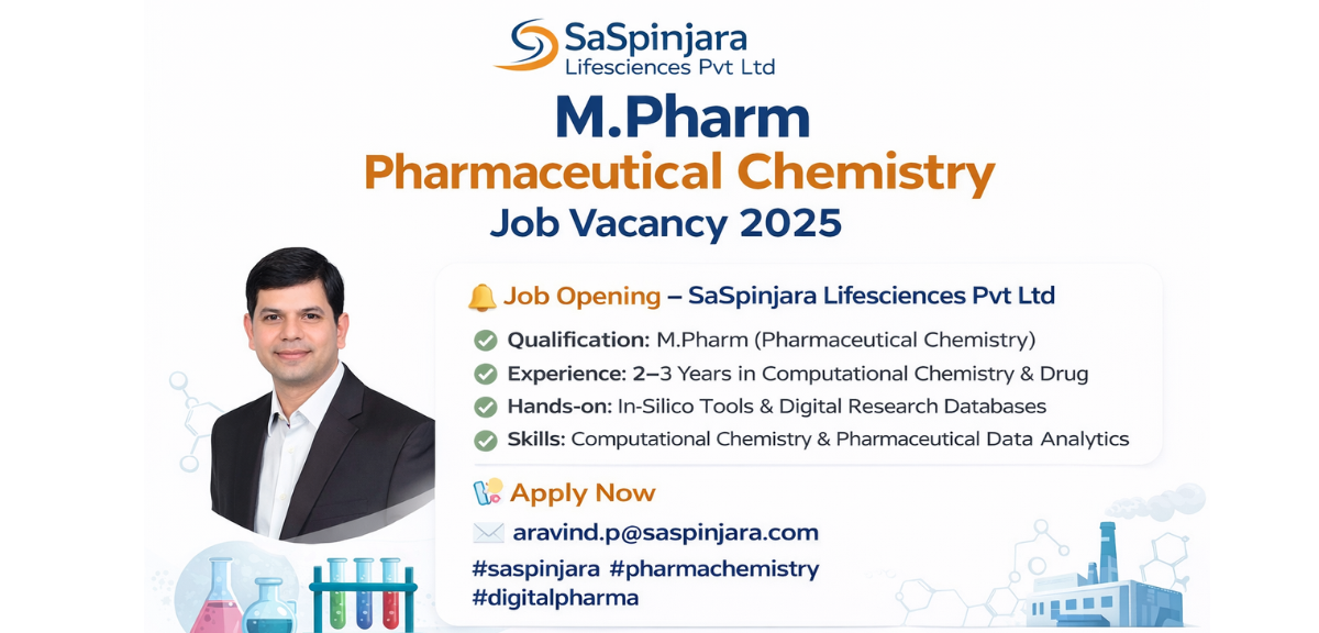 M.Pharm Pharmaceutical Chemistry Job Vacancy 2026