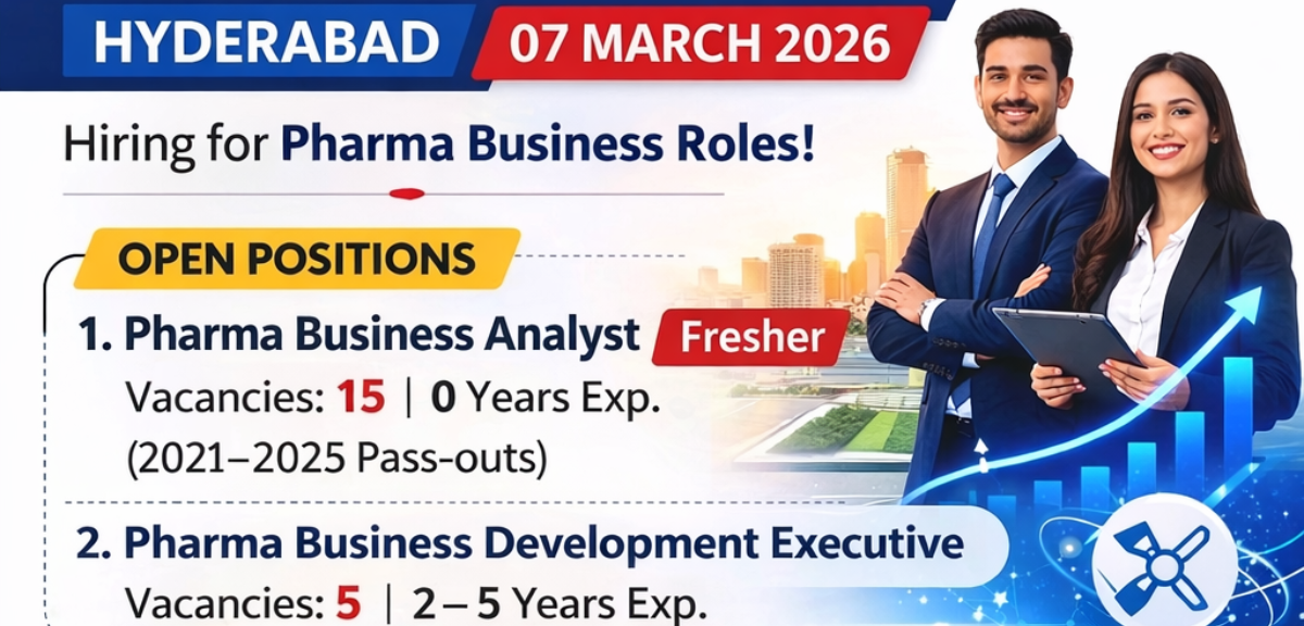 Pharma Business Analyst Fresher Job Vacanccy Hyderabad