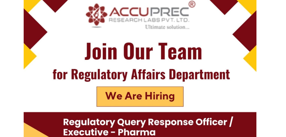 Regulatory Affairs Job at Accuprec Research Labs