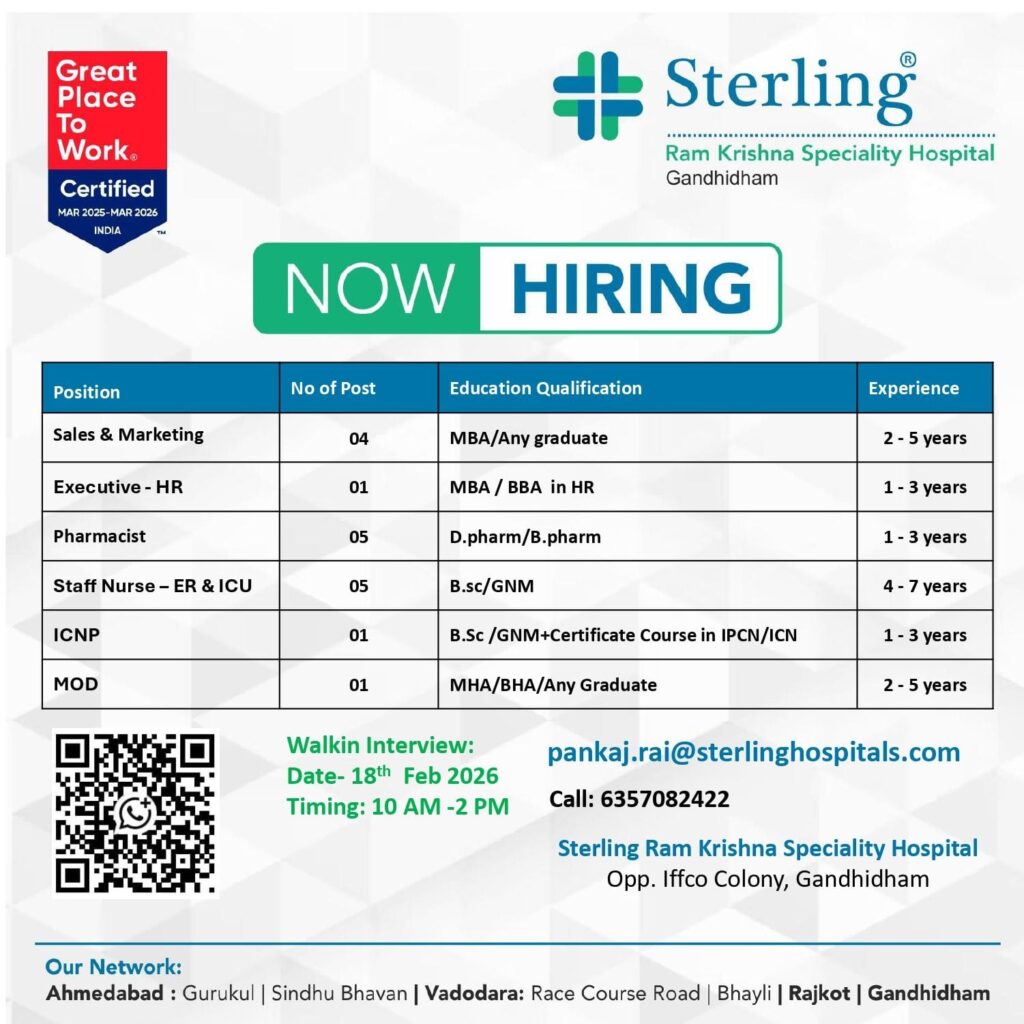 Sterling Hospital Walk-In Interview 2026
