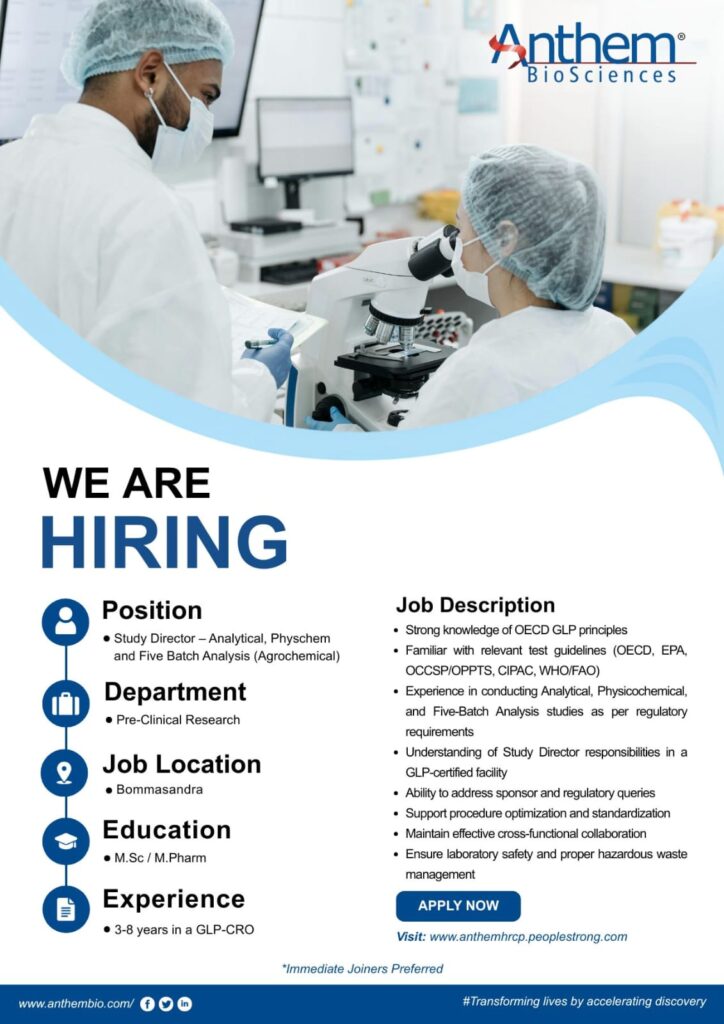 Study Director Analytical job