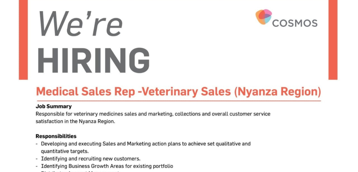 Veterinary Medical Sales Representative Job