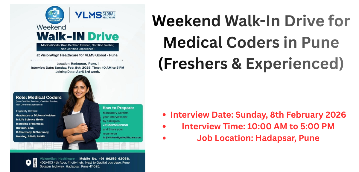Walk-In Drive for Medical Coders in Pune