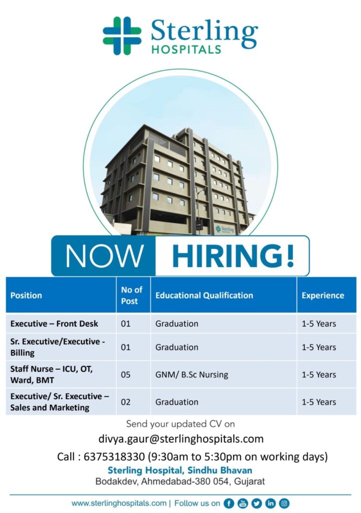 Hospital Jobs in Ahmedabad