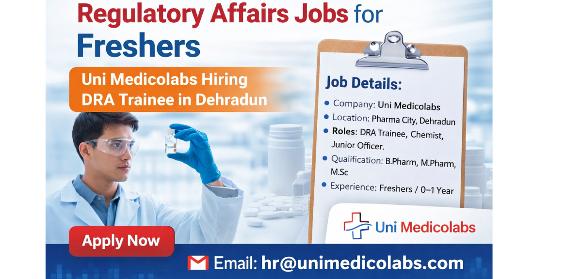 Regulatory Affairs Jobs for Freshers