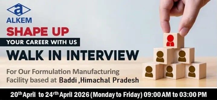 Alkem Walk-in Interview 2026 | Baddi Pharma Jobs Hiring