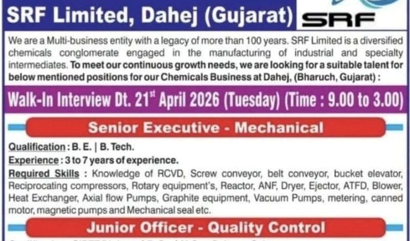Dahej Pharma & Mechanical Jobs