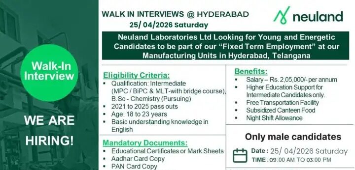Hyderabad Pharma Jobs | Freshers Hiring