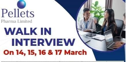 Pellets Pharma Hiring QC QA ARD & Warehouse Jobs