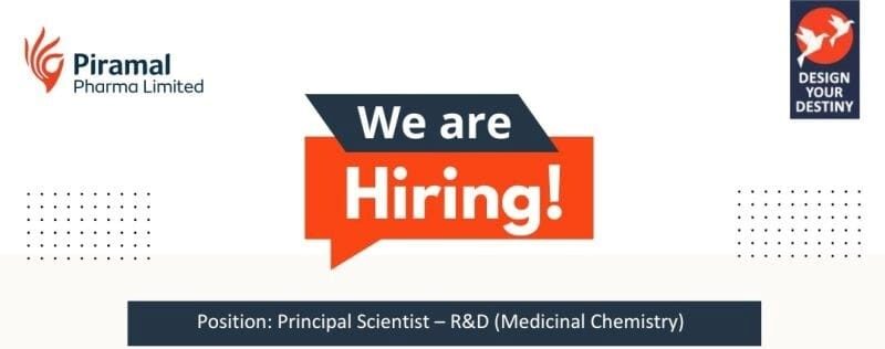 Piramal Pharma Hiring Principal Scientist R&D 2026