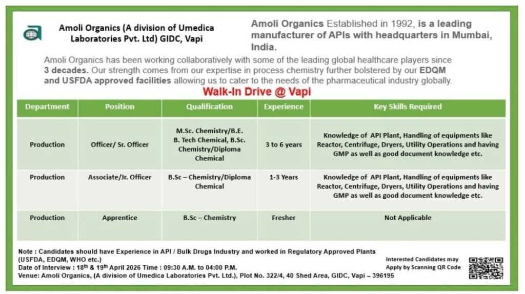 Production Jobs in Vapi