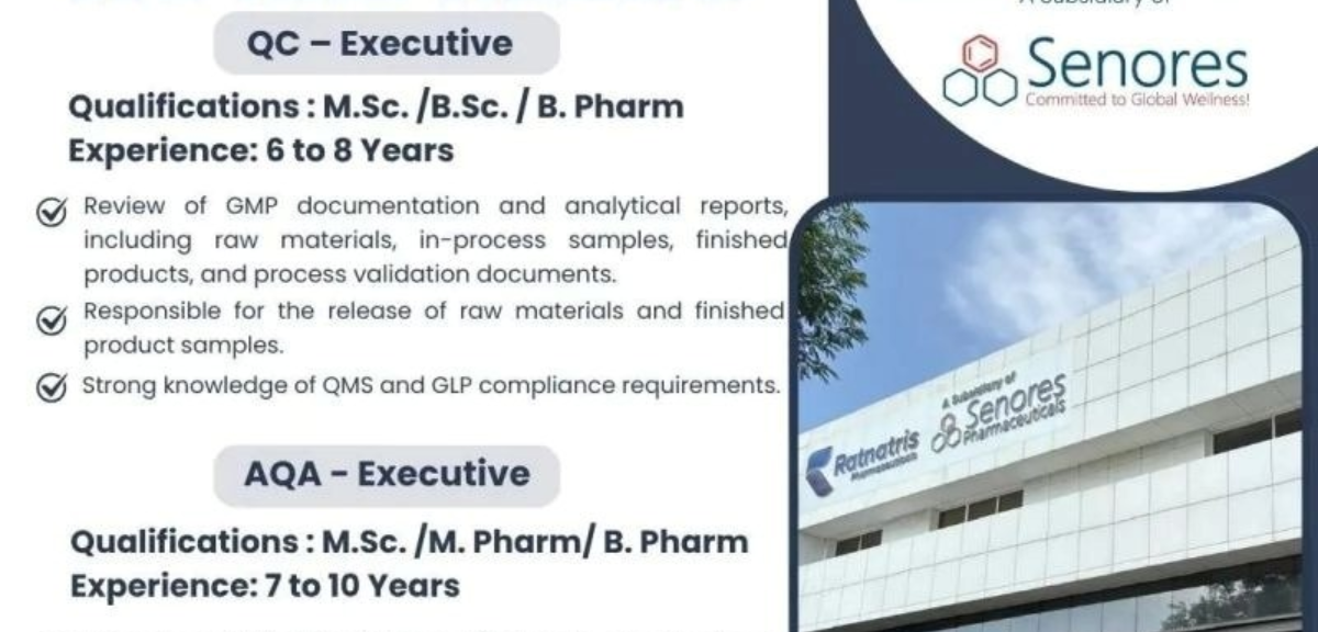 QC Executive & AQA Executive Jobs in Gujarat