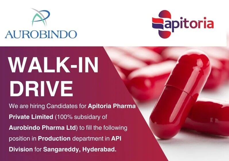 Aurobindo Apitoria Pharma Walk-In Drive 2026