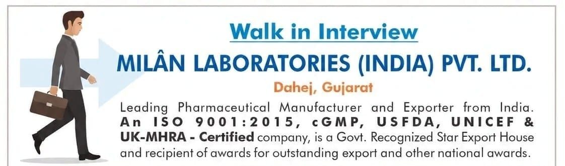 Milan Laboratories Walk-In Interview 2026