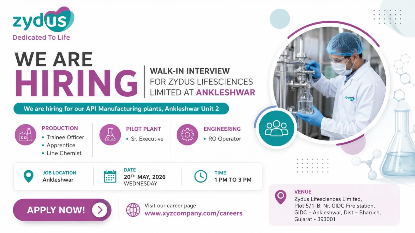 Zydus Lifesciences Walk-In Interview 2026