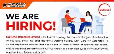 CORONA Remedies Hiring 2026 – Regulatory Affairs Jobs in Ahmedabad