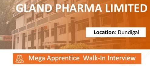 Gland Pharma Apprentice Walk‑In Interview 2026 | Freshers