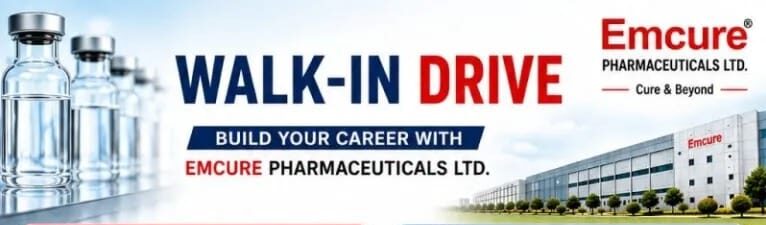 Emcure Pharma Walk‑In Drive 2026