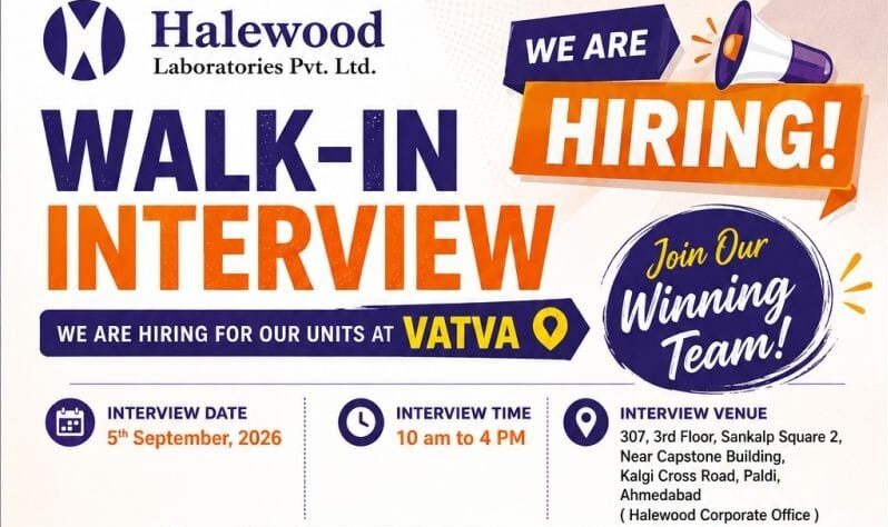Halewood Laboratories Walk‑in Interview 2026