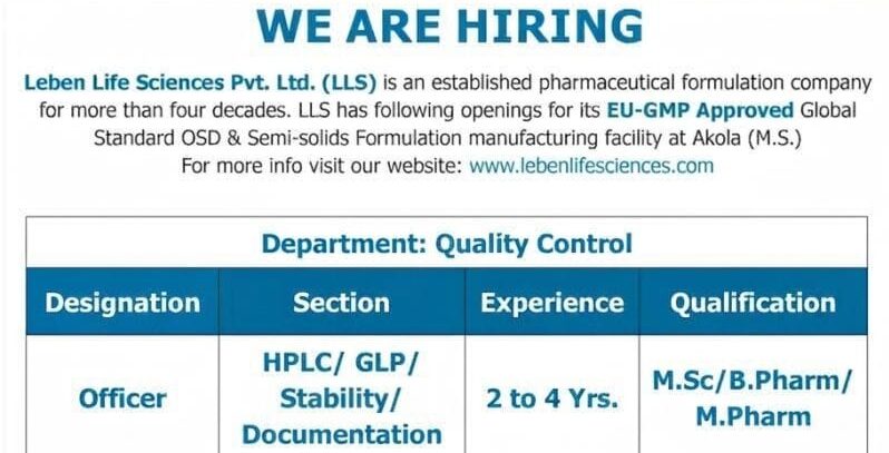 Leben Life Sciences Hiring 2026