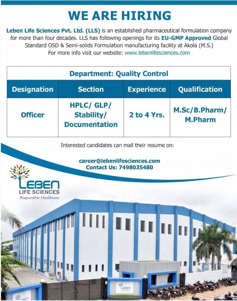 Leben Life Sciences Hiring 2026