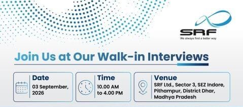 SRF Ltd Walk‑in Interview 2026