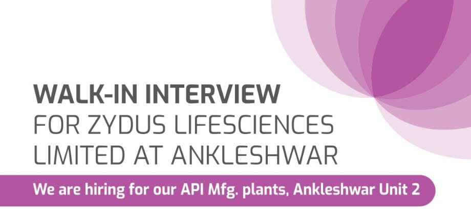 Zydus Lifesciences Walk‑in Interview 2026