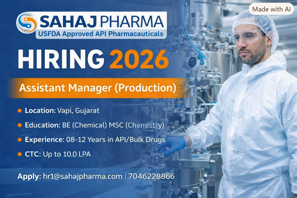 Assistant Manager (Production) Jobs in Vapi