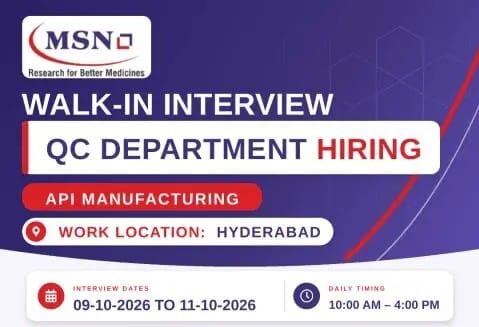 Production & QC Department Hiring in Hyderabad